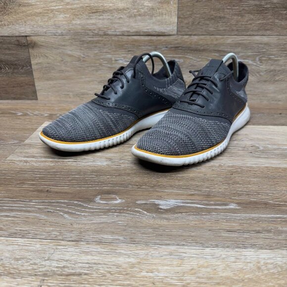 Cole Haan 2.Zerogrand Packable Gray Tweed Saddle-Knit Oxford Shoes Men's Size 10 - Picture 1 of 8